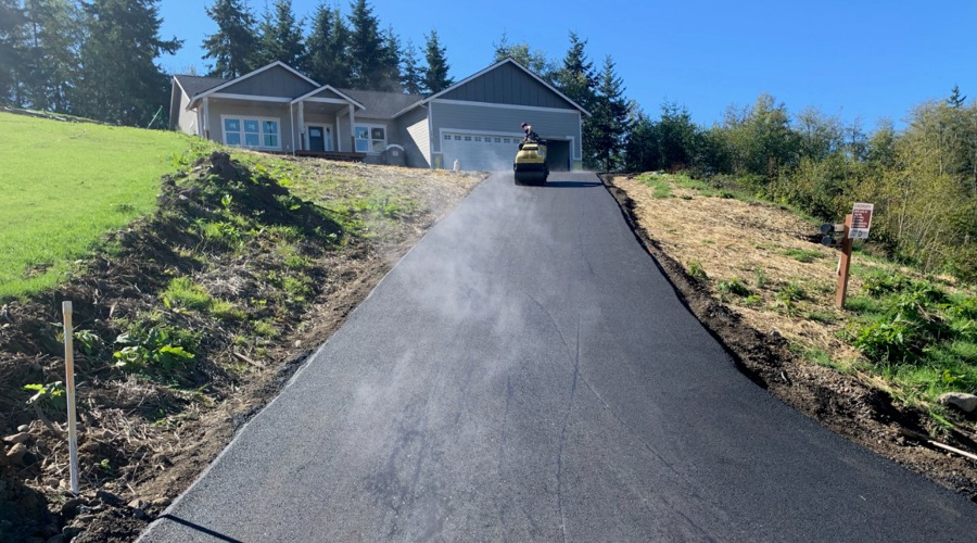 Arizona Asphalt Driveway paving, after paving.